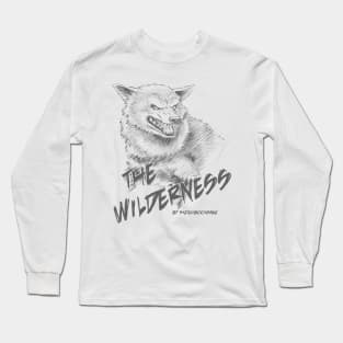 Wolf, The Wilderness- Gray Design Long Sleeve T-Shirt